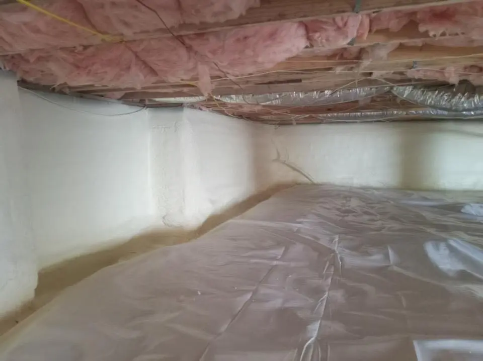 Crawl space encapsulation with closed-cell spray foam for Spray Foam Roofing in McCook