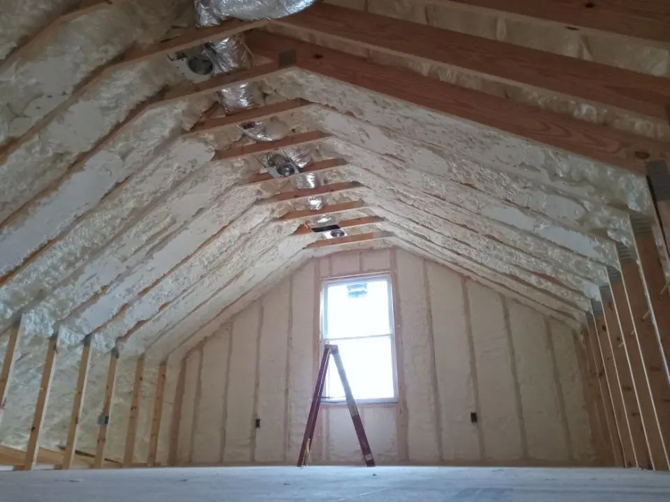 Spray foam roofing application for Crawl Space Insulation project in McCook